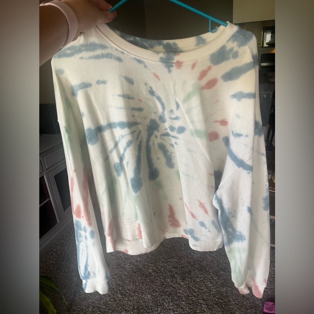 Z supply tie dye cropped sweatshirt